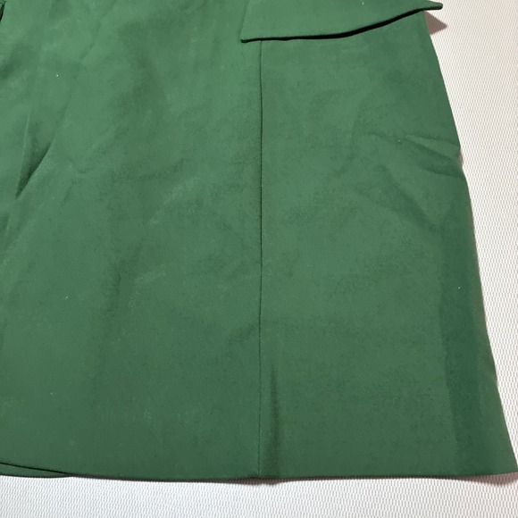 Zara Two Buttoned Dark Green Sleeveless Blazer Jacket Vest | Size XL | NWT - Picture 2 of 6